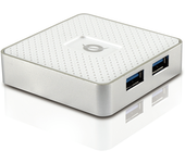 hub usb 3.0 conceptronic hubbies03w 4 puertos usb 3.0 con alimentador color blanco