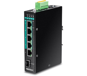 6port poe +  industrial gigabit layer 2 mngd din-rail swit ch
