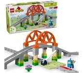 Lego Duplo Set de Expansión: Puente y Vías Ferroviarias, Juguete Montessori Educativo Niños 2+ Años