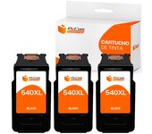 PcCom Essential Canon 540XL Cartucho Tinta Compatible Negro Pack 3