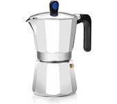 Monix Induction Express Cafetera Italiana de Aluminio 6 Tazas Plata