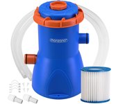 Bomba de filtración para piscina MZP40 azul/naranja 3400 l/h incl 11 filtros