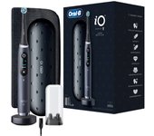 Oral-B iO Series 9 Luxe Edition - Cepillo de dientes eléctrico, 7 modos de limpieza, cuidado dental, pantalla a color, estuche de viaje y bolsa de belleza, color negro