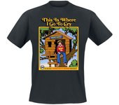 Camiseta Fun de Steven Rhodes - This Is Where I Go To Cry - M 3XL - para Hombre - Negro