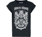Camiseta de Black Blood by Gothicana - Black Cat's Unite - S XXL - para Mujer - Negro