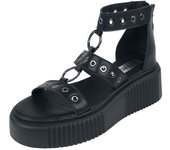 Sandalias Gótico de Altercore - Piper Vegan - EU39 EU40 - para Mujer - Negro