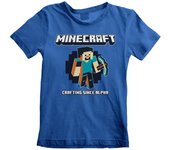 Camiseta gaming de Minecraft - Crafting Since Alpha - 104 128 - para niñas & niños - Azul