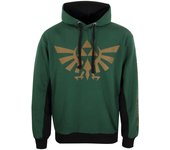 Sudadera con capucha gaming de The Legend Of Zelda - Hyrule and Symbols - M XXL - para Verde oscuro