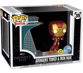 Iron Man - Figura vinilo Avengers Tower & Iron Man (Funko Pop! Town) (Glow in the Dark) 35 - ¡Funko Pop! - Funko Shop Europe