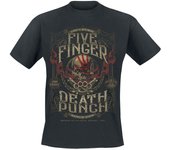 Camiseta de Five Finger Death Punch - 100 Proof T-shirt #A1 - S 4XL - para Hombre - Negro