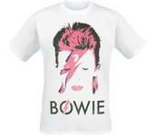 Camiseta de David Bowie - Aladdin Sane Distressed - S XXL - para Hombre - Blanco