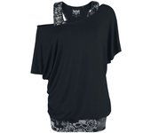 Camiseta de Black Premium by EMP - When The Heart Rules The Mind - XS 5XL - para Mujer - negro/gris