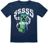 Camiseta gaming de Minecraft - Kids - Creeper - 104 152 - para niñas & niños - Azul oscuro