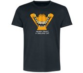 Camiseta de Garfield - Never Trust A Smiling Cat - S 3XL - para Hombre - Negro