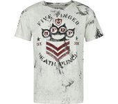 Camiseta de Five Finger Death Punch - Logo - S 4XL - para Hombre - blanco-gris
