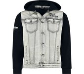 Chaqueta Tejana de Iron Maiden - EMP Signature Collection - S 3XL - para Hombre - gris claro/negro