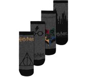 Calcetines de Harry Potter - Hogwarts - Logo - Heiligtümer des Todes - 4er Set - EU 39-42 EU 43-46 - para Mujer - multicolor