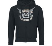 Capucha con cremallera de Five Finger Death Punch - Winged Knuckles - S XL - para Hombre - Negro