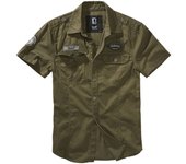 Camisa manga Corta de Brandit - Luis Vintage Shirt Short Sleeve - S 5XL - para Hombre - Aceituna