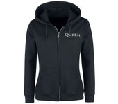 Capucha con cremallera de Queen - Crest Vintage - L - para Mujer - Negro