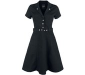 Vestidos de longitud media Rockabilly de Queen Kerosin - Workwear - S XXL - para Mujer - Negro