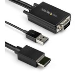 StarTech Adaptador VGA a HDMI con Audio USB 2m Negro