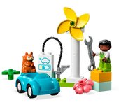 Lego Duplo Town Turbina Eólica Y Coche Eléctrico
