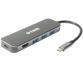 D-Link DUB-2333 HUB USB 5-in-1 con HDMI 60W Negro