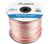 Lanberg Cable para Altavoz Transparente 2X1.5mm2 100m