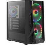 Aerocool NightHawk Duo ARGB Cristal Templado USB 3.0 Negra