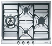 Smeg SER60SGH3 Placa de Gas 4 Zonas 60cm Acero Inoxidable
