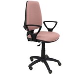 Piqueras y Crespo Elche CP Bali Silla de Oficina Brazos Fijos Ruedas de Parquet Rosa Pálido