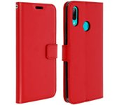 Avizar Funda Cartera Vintage Roja para Huawei P Smart 2019/Honor 10 Lite