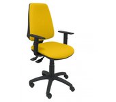 Piqueras y Crespo Elche S Bali Silla de Oficina Brazos Regulables Ruedas Nylon Amarilla