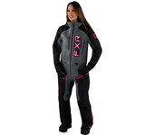 FXR Recruit Lite 2023 Damas One Piece Traje de moto de nieve - Negro Gris (8)
