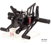 LSL Sistema de reposapiés  de 2 deslizamientos ZX-6R/RR 05-06 - Negro