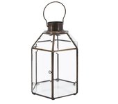 Portavelas bisel hexagonal grande