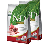 Pack 2 x 12 Kg Pienso Farmina ND Dog Prime Grain free Medium Maxi con Pollo para perros