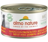 24 x 95 gr Comida Húmeda para Perros con Vacuno y Jamón Almo Nature HCF Natural