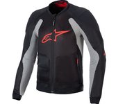 Alpinestars Troop-Air Chaqueta protectora - Negro Gris Rojo (3XL)