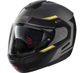Nolan N90-3 Reflector N-Com Casco - Negro Amarillo (XS)