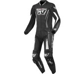 Berik Absolute GP2 Traje de cuero de moto de dos piezas - Negro Blanco (58)