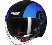Nolan N21 Visor 06 Bicromo Casco Jet - Negro Azul (XL)