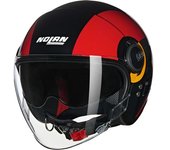 Nolan N21 Visor 06 Bicromo Casco Jet - Negro Rojo Naranja (XL)
