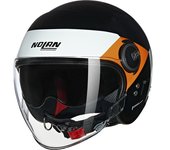 Nolan N21 Visor 06 Onirico Casco Jet - Negro Blanco Naranja (M)