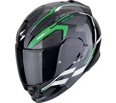 Scorpion Exo-491 Kripta Casco - Negro Blanco Verde (XL)