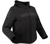 Bering Davis Queen Size impermeable Chaqueta textil de motocicleta para mujer - Negro (40)