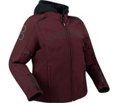 Bering Davis Queen Size impermeable Chaqueta textil de motocicleta para mujer - Rojo (46)
