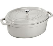 Staub La Cocotte 27 cm, ovalado, Blanco trufa, Hierro fundido