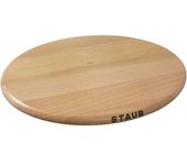 Staub Specialities Salvamanteles magnético 29 cm, ovalado, Haya, Marrón